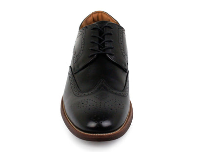 Florsheim 33598 Young Men's Dress Shoe - Wing Tip Oxford - Smooth - Black