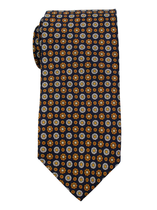 Dion 36070 Boy's Tie - Neat - Navy/Tan/Ochre