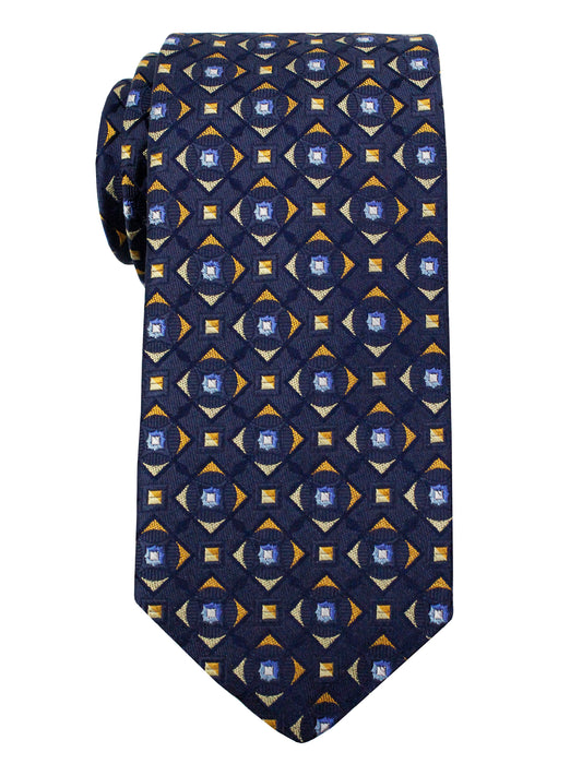 Dion 36082 Boy's Tie - Geo Medallion - Navy/Gold