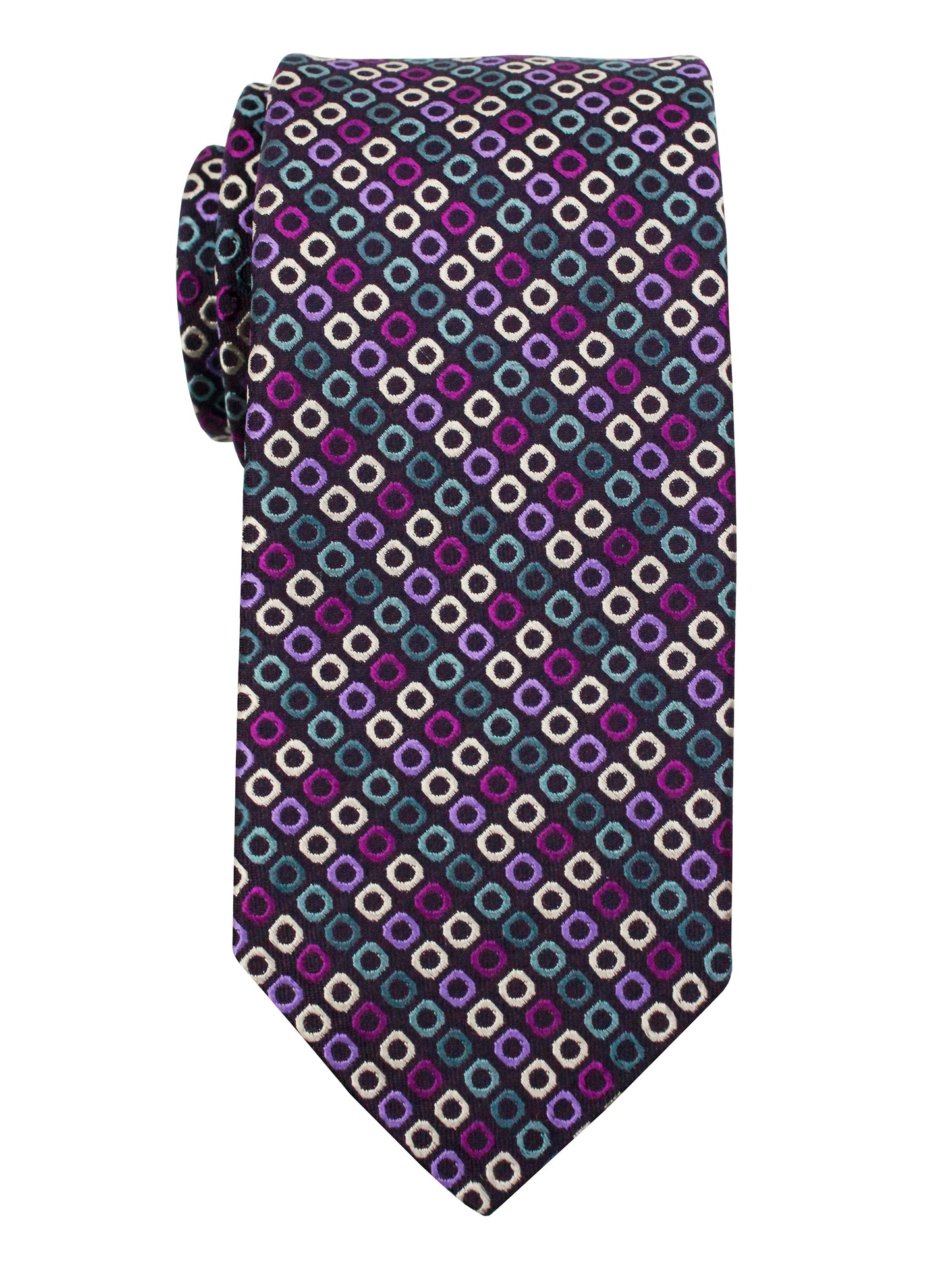 Dion 36086 Boy's Tie - Medallion Neat - Lavender/Teal