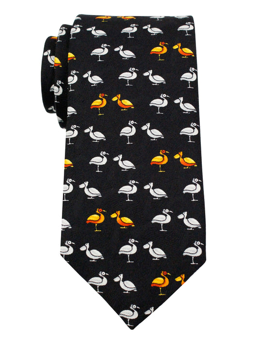 Dion 36098 Boy's Tie - Pelicans - Black/White