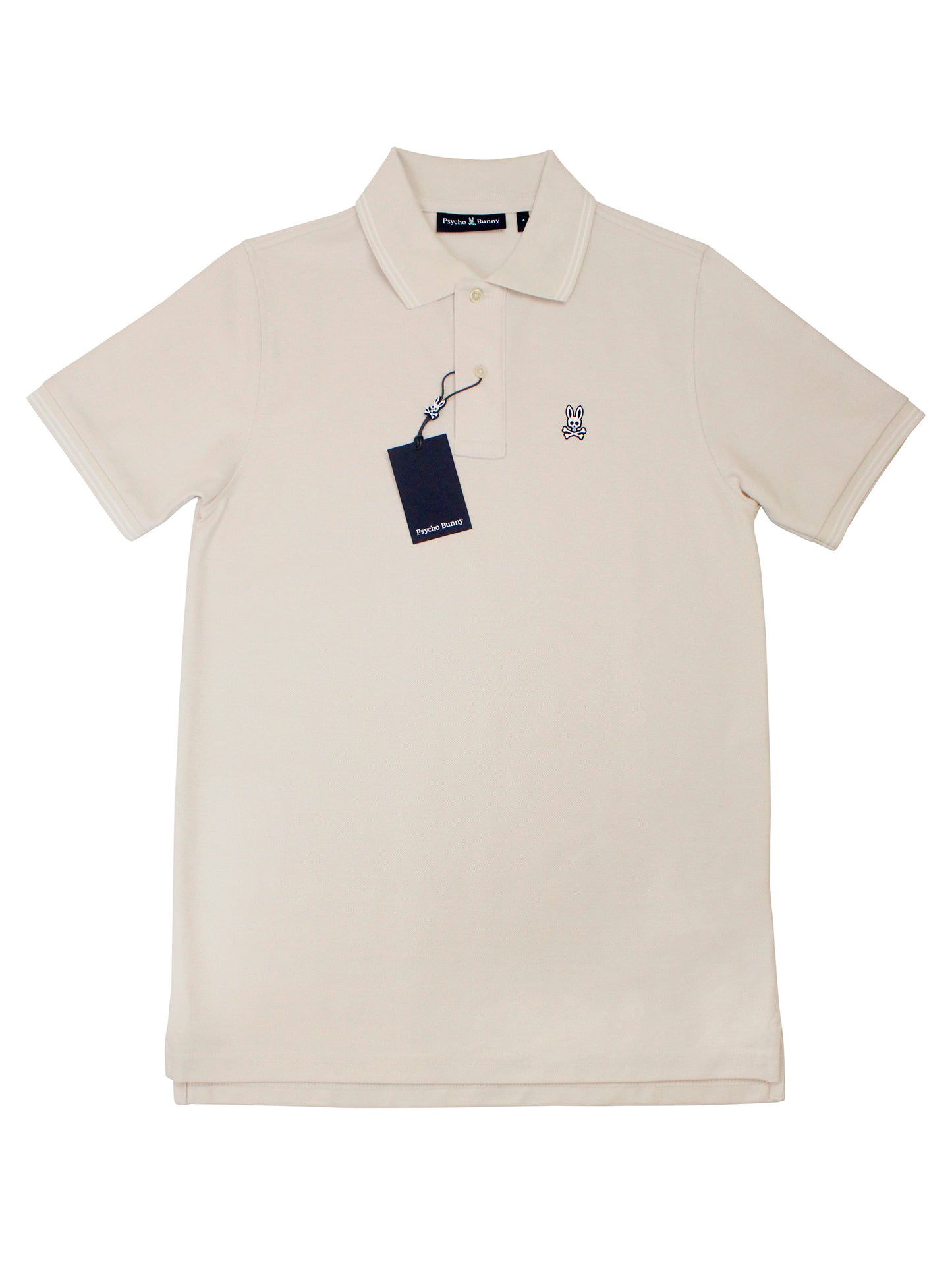 Psycho Bunny 36270 Young Men's Short Sleeve Polo - Logan - Natural Linen