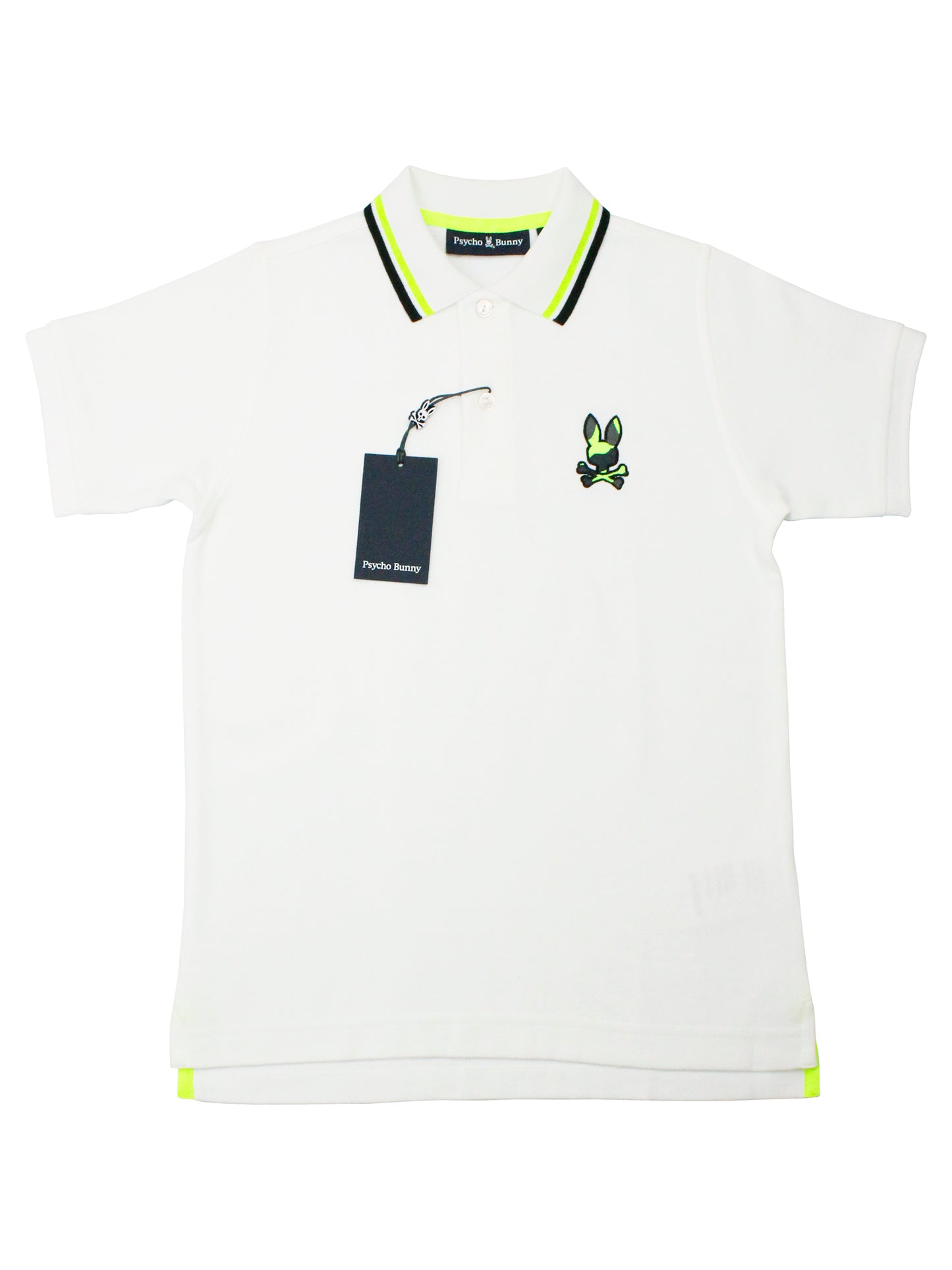 Psycho Bunny 36358 Boy's Short Sleeve Pique Polo - White