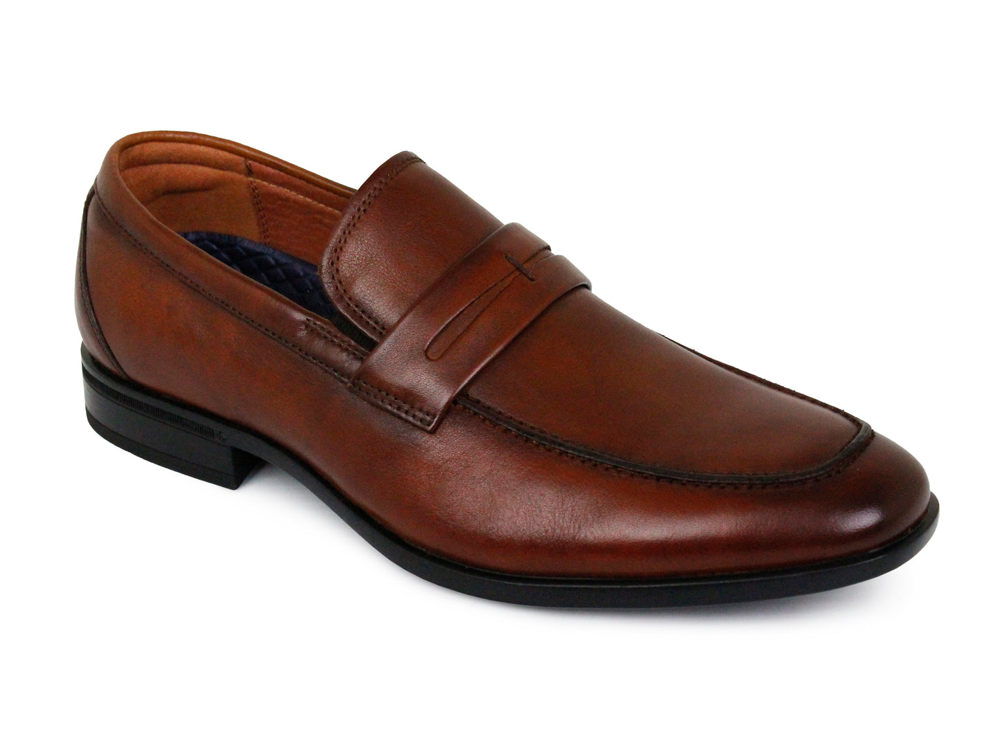 Florsheim 36434 Young Men's Shoe - Moc Toe Penny Loafer - Cognac