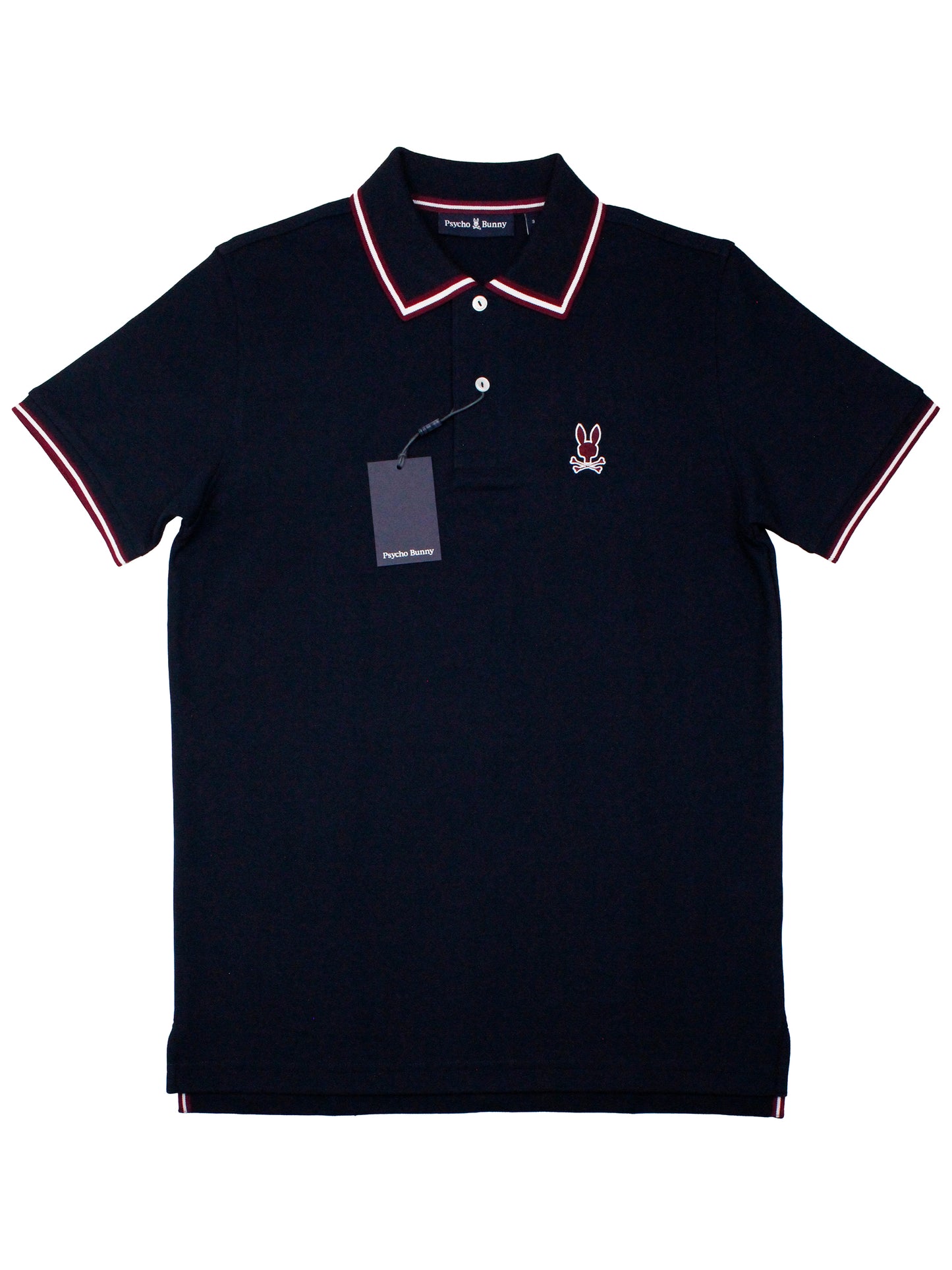 Psycho Bunny 36827 Young Men's Short Sleeve Pique Polo - Navy