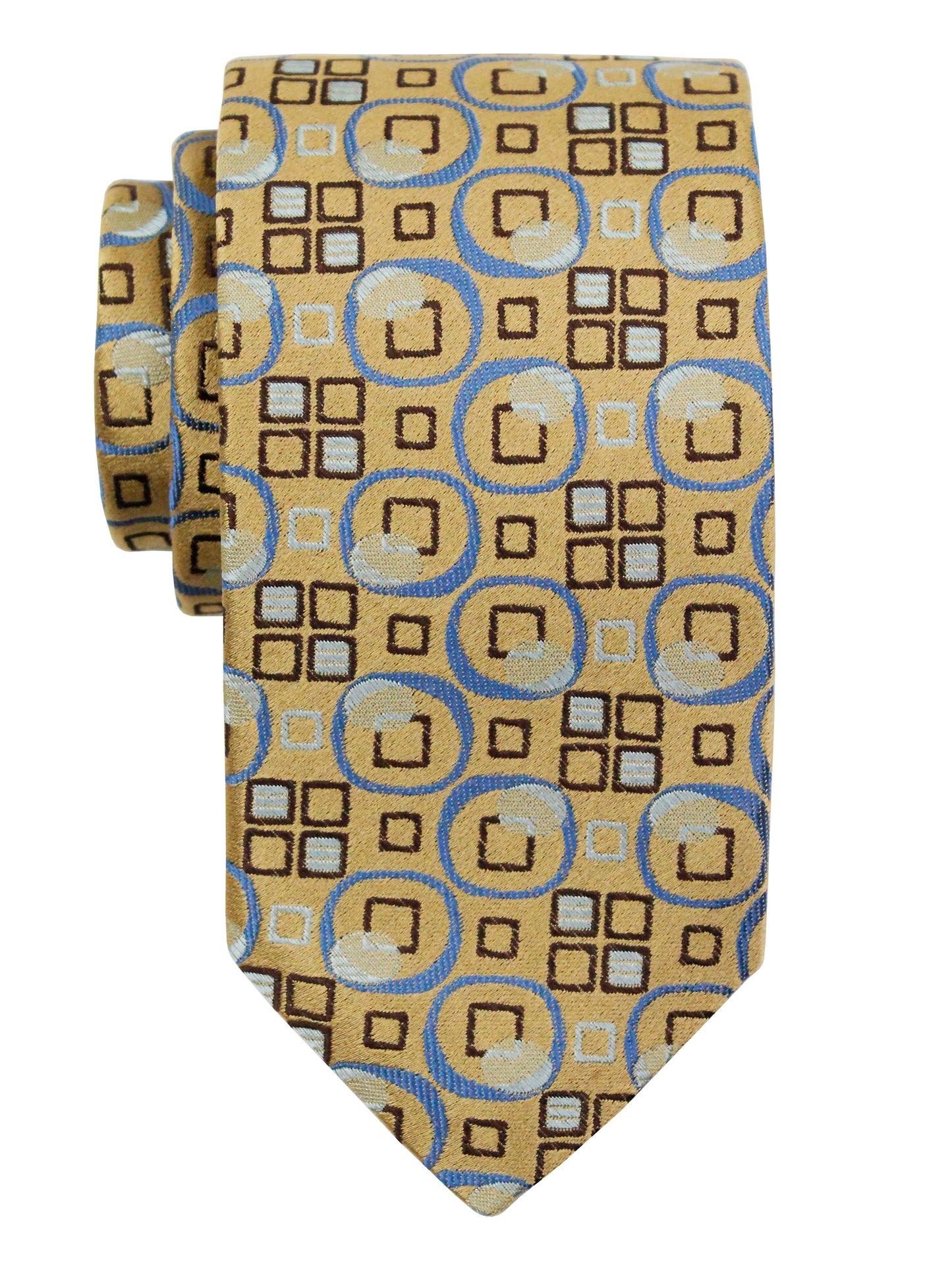 Dion 37037 Boy's Tie - Geo - Gold/Powder