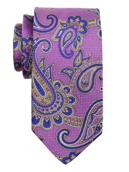 Dion 37053 Boy's Tie - Paisley Tear Drop - Lavender/Tan