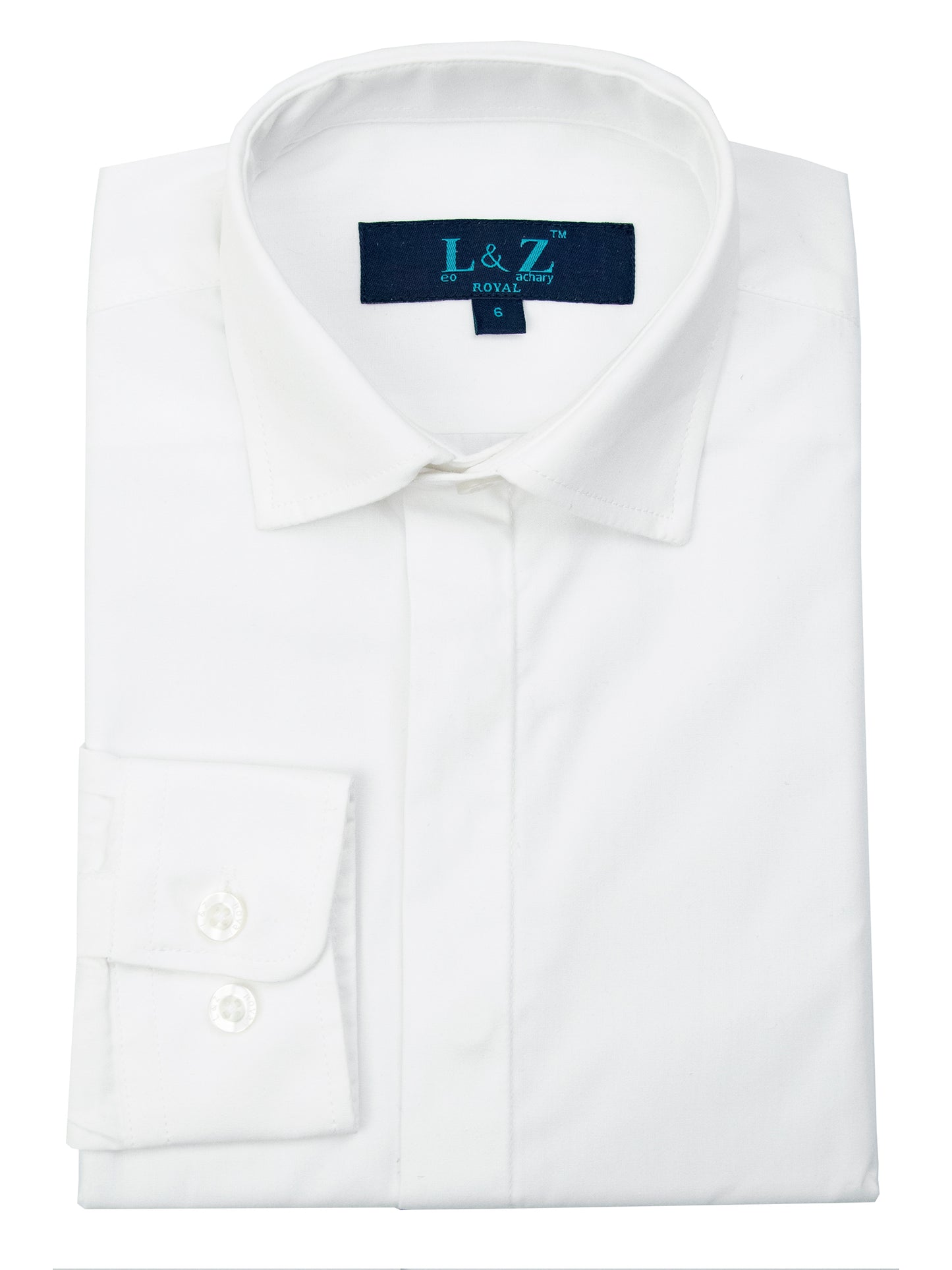 Leo & Zachary 37176 Boy's Dress Shirt - Solid - White