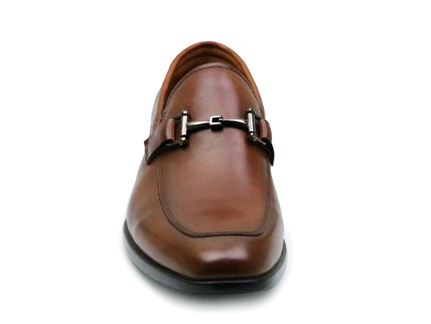 Florsheim 37195 Young Men's Dress Shoe - Zaffiro Moc Toe Bit Loafer - Cognac