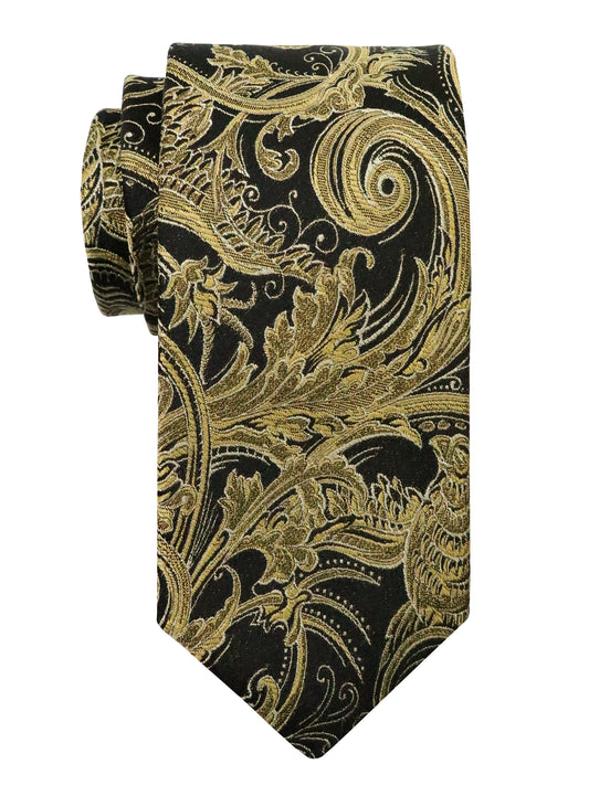 Dion 37275 Boy's Tie - Paisley - Gold/Black