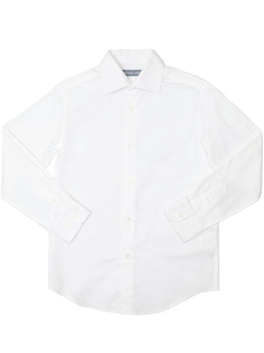 Michael Kors 37294 Boy's Dress Shirt - Solid - White