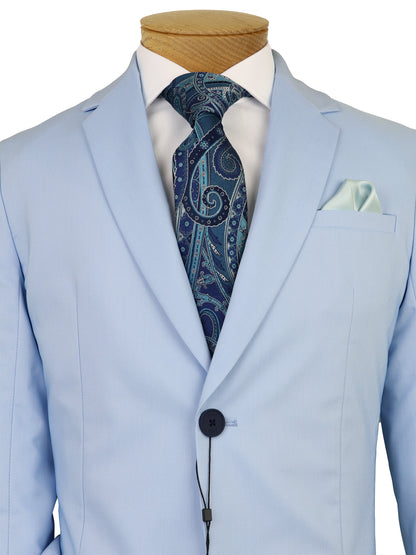 Boss 37329 Boy's Suit Separate Jacket - Micro Weave - Pale Blue