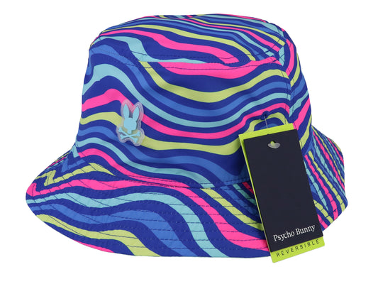 Psycho Bunny 37346 Boy's Reversible Bucket Hat - Clarkson - Royal Blue