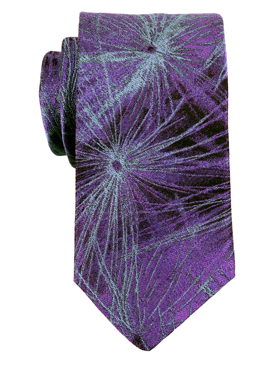 Dion 37675 Boy's Tie - Dandellion - Violet/Grey/Chocolate