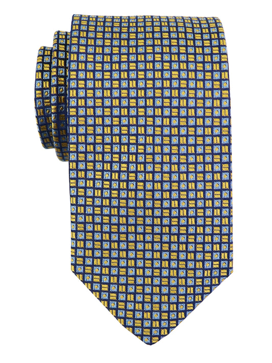 Dion 37691 Boy's Tie - Micro Neat - Mustard/Sky