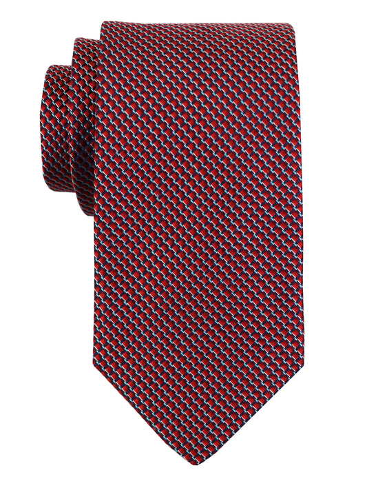 Dion 37697 Boy's Tie - Micro Neat - Cherry/Aqua/Navy