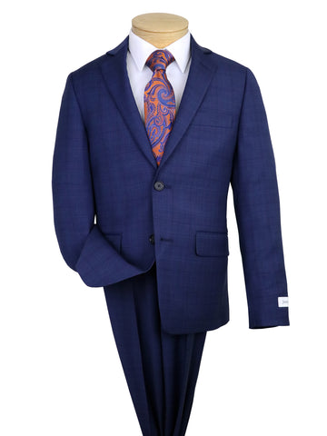 Image of Jared Elliot 37722 Boy's Suit - Plaid - Blue