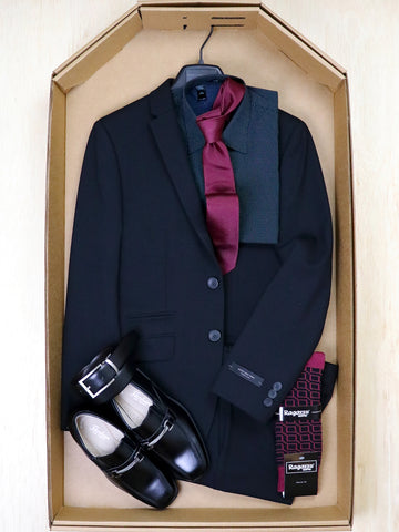 Image of Complete Black Suit Outfit 37757