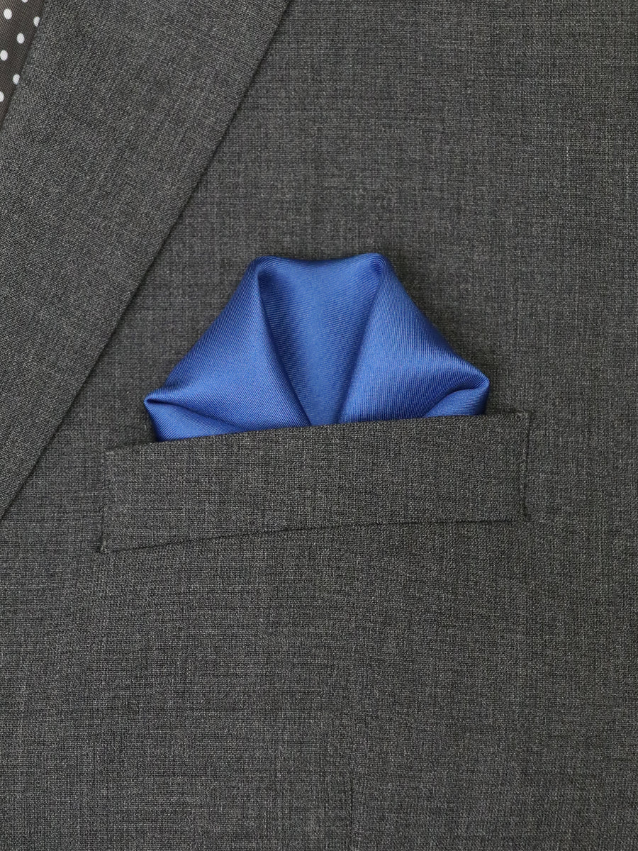 Heritage House 37769 Pocket Square - Solid - Grey Blue