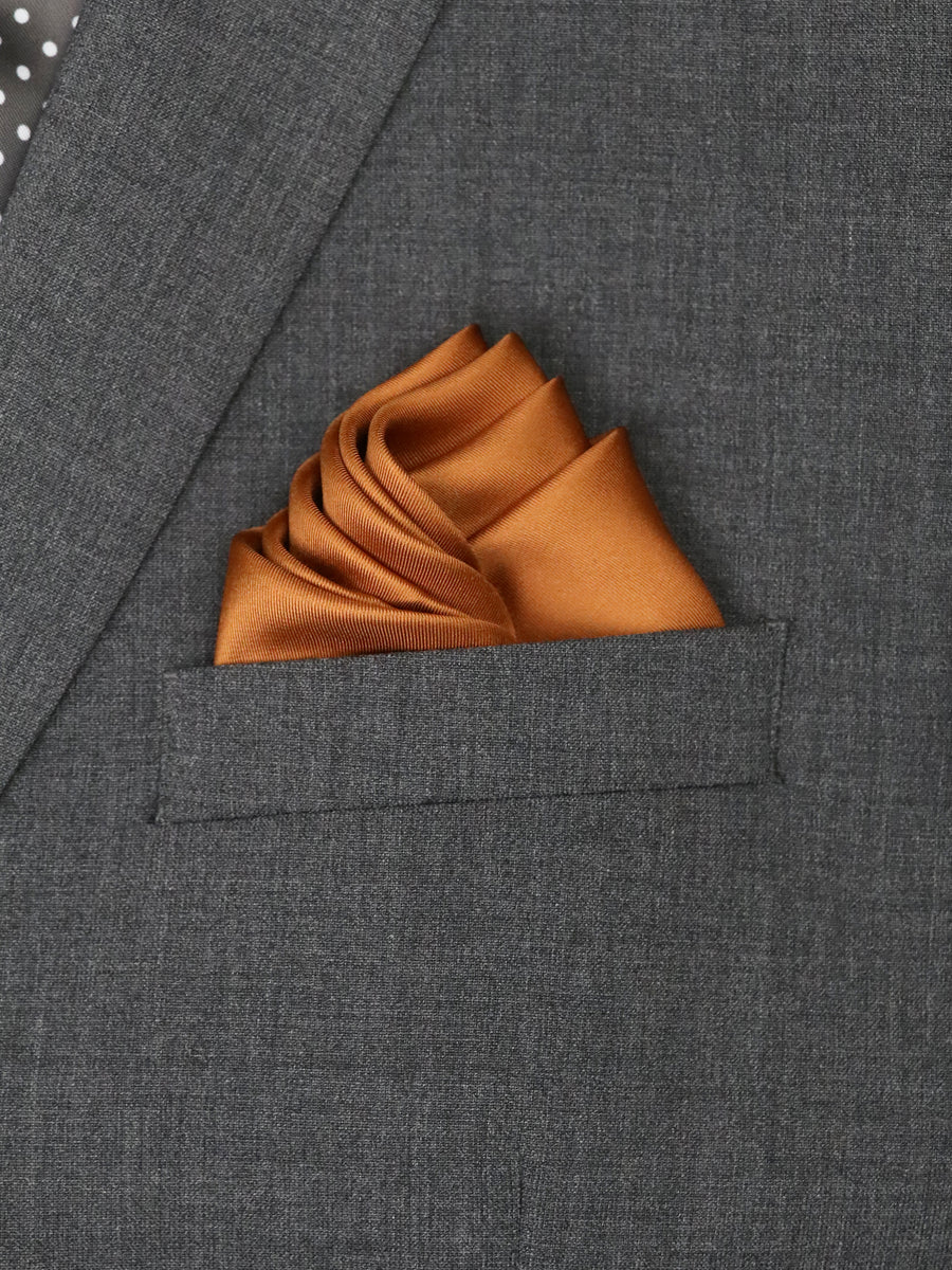 Heritage House 37772 Pocket Square - Solid - Rust