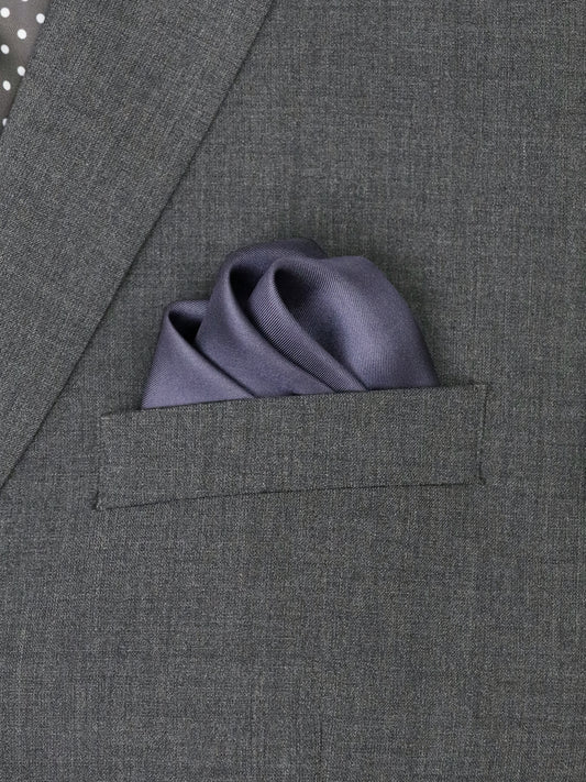 Heritage House 37776 Pocket Square - Solid - Grey Purple