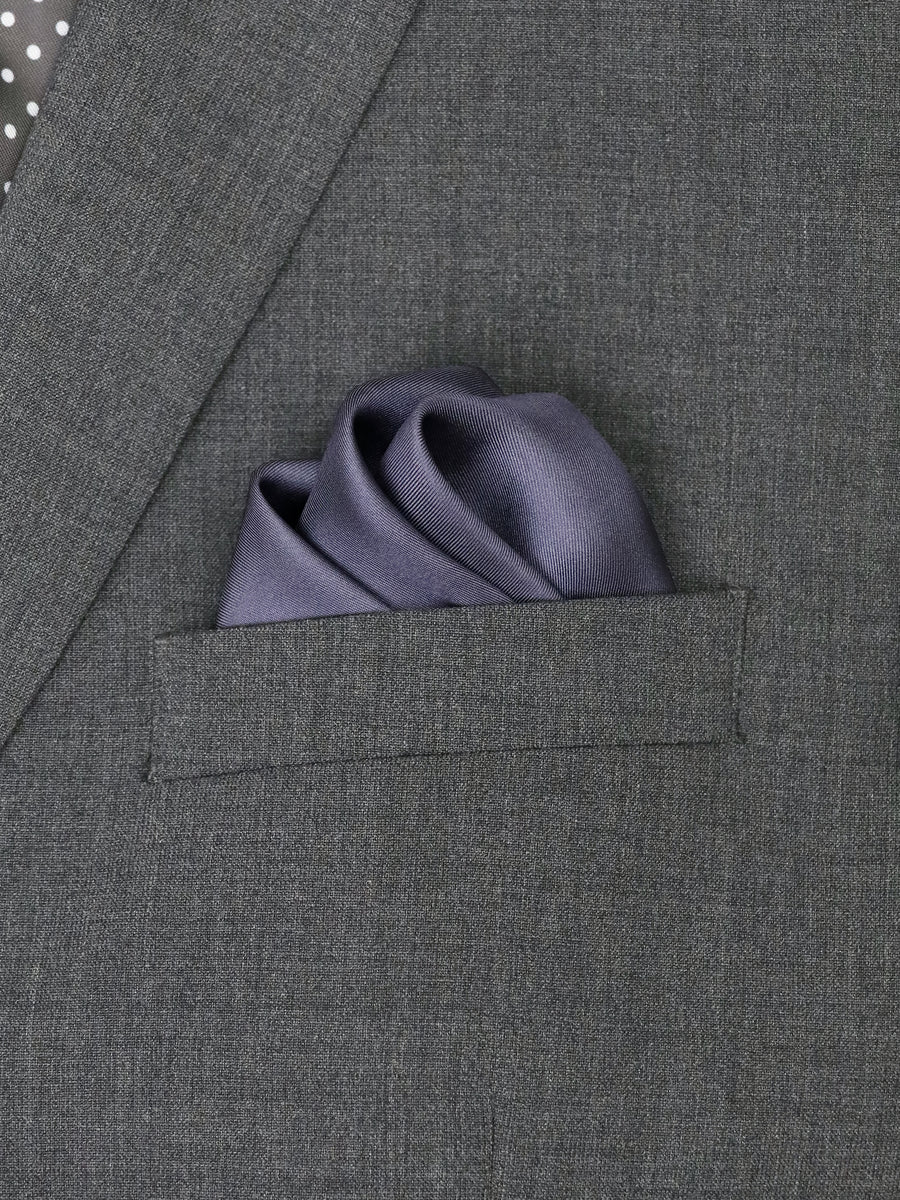 Heritage House 37776 Pocket Square - Solid - Grey Purple