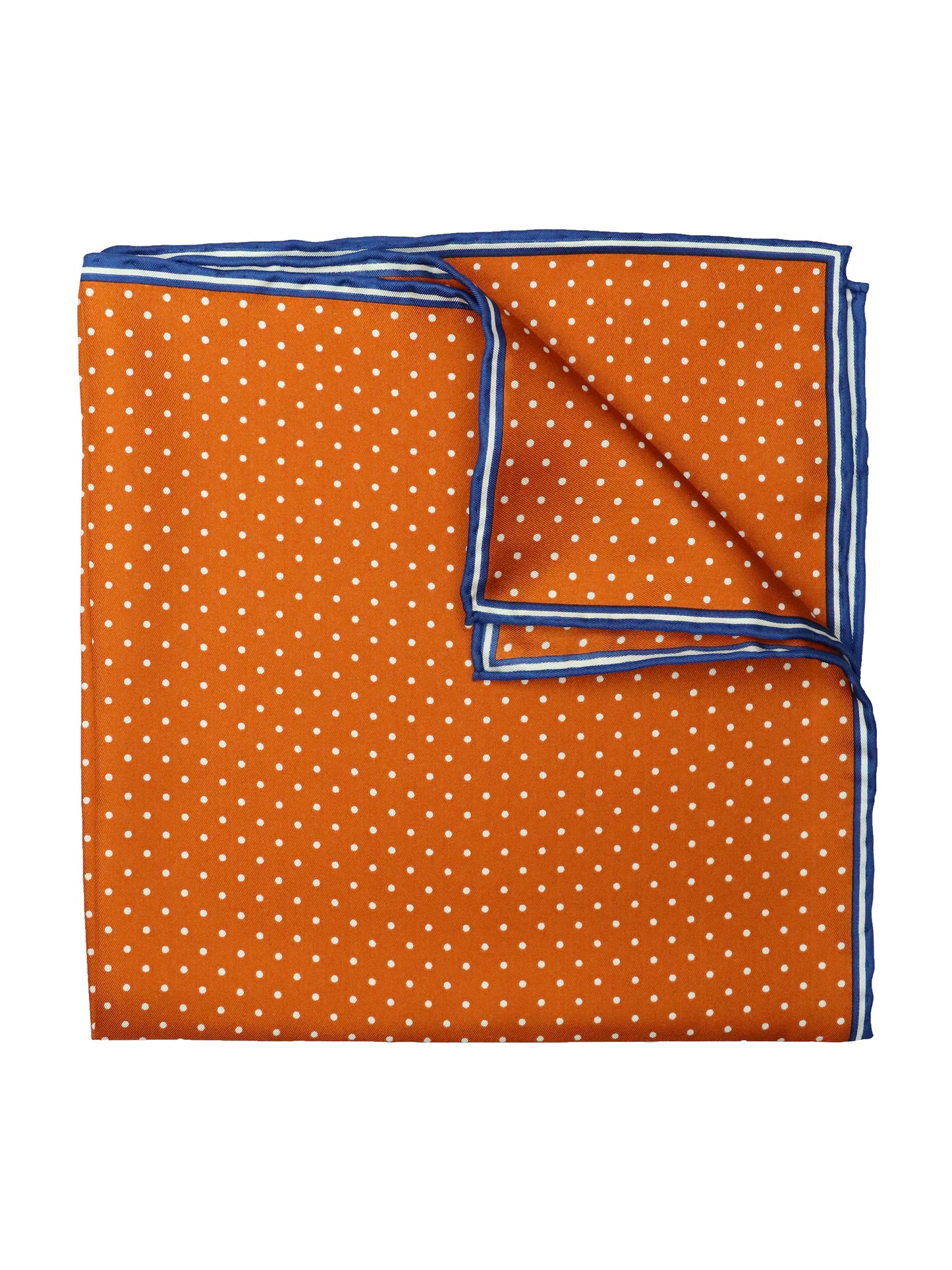 Heritage House 37778 Pocket Square - Polka Dot - Pumpkin/White