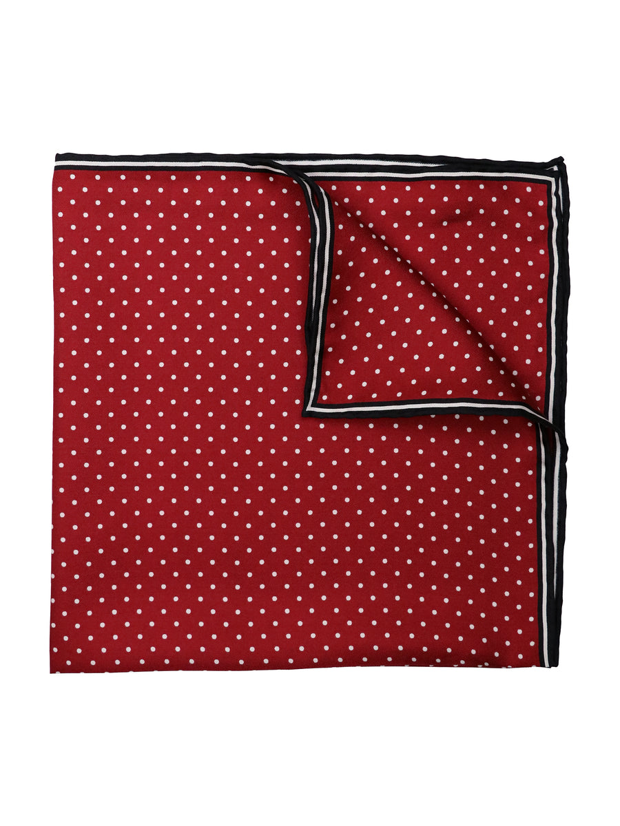 Heritage House 37779 Pocket Square - Polka Dot - Scarlet/White