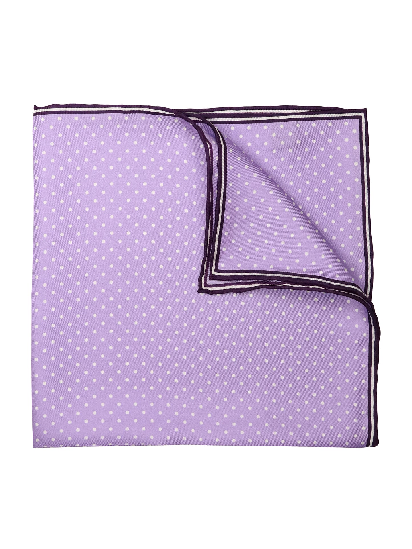 Heritage House 37780 Pocket Square - Polka Dot - Lavender/White