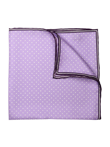 Image of Heritage House 37780 Pocket Square - Polka Dot - Lavender/White