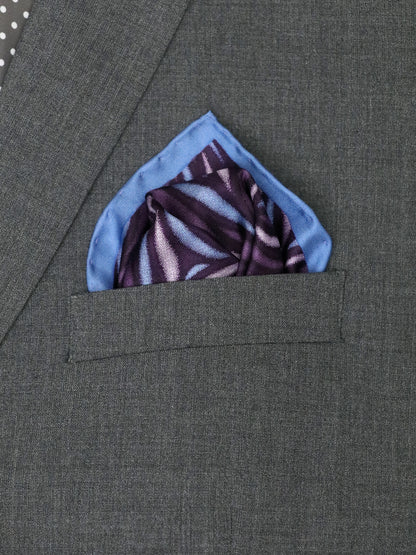 Heritage House 37782 Pocket Square - Swirl - Plum/Sky