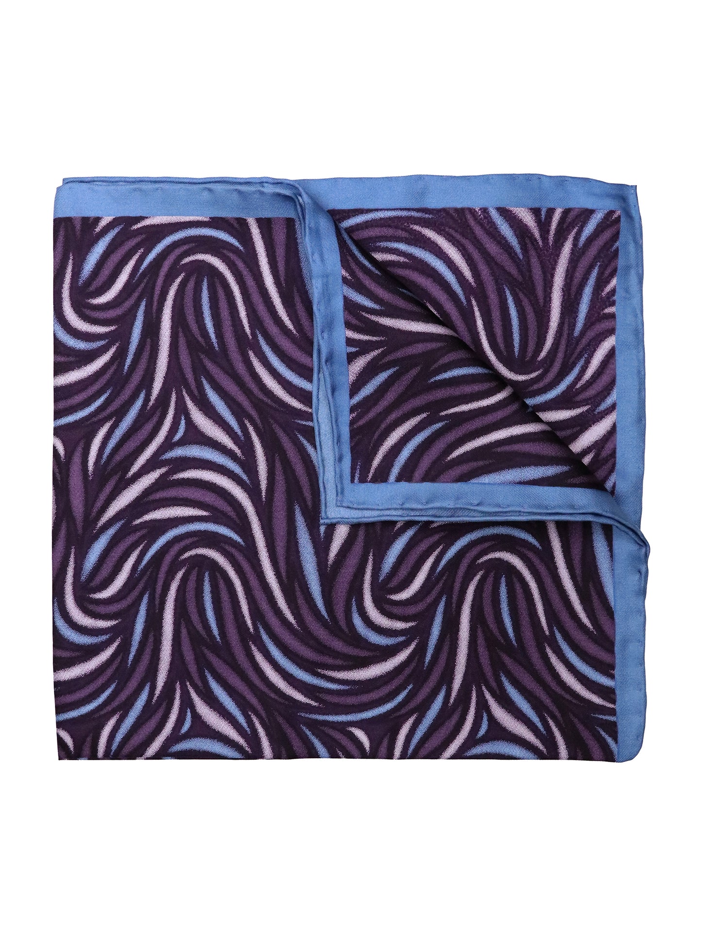 Heritage House 37782 Pocket Square - Swirl - Plum/Sky