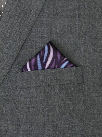 Heritage House 37782 Pocket Square - Swirl - Plum/Sky