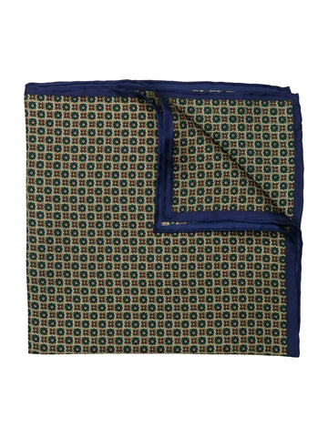 Image of Heritage House 37789 Pocket Square - Neat - Teal/Green/Brown