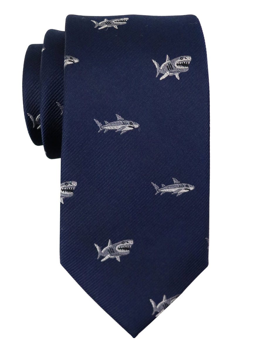 Andrew Marc 37824 Boy's Tie - Shark - Navy