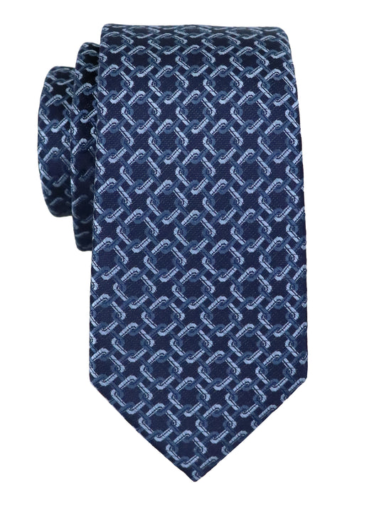 T.O. 37916 Boy's Tie - Geo - Navy/Silver