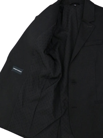 Image of Emporio Armani 38059 Boy's Suit - Solid - Black