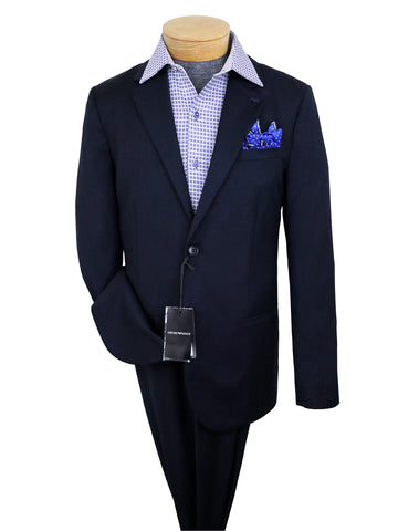 Image of Emporio Armani 38066 Boy's Suit - Solid - Navy