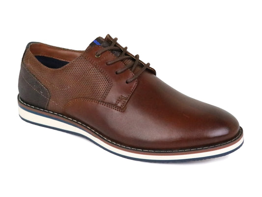 Nunn Bush 38071 Young Men's Shoes - Circuit Point Toe Oxford - Cognac