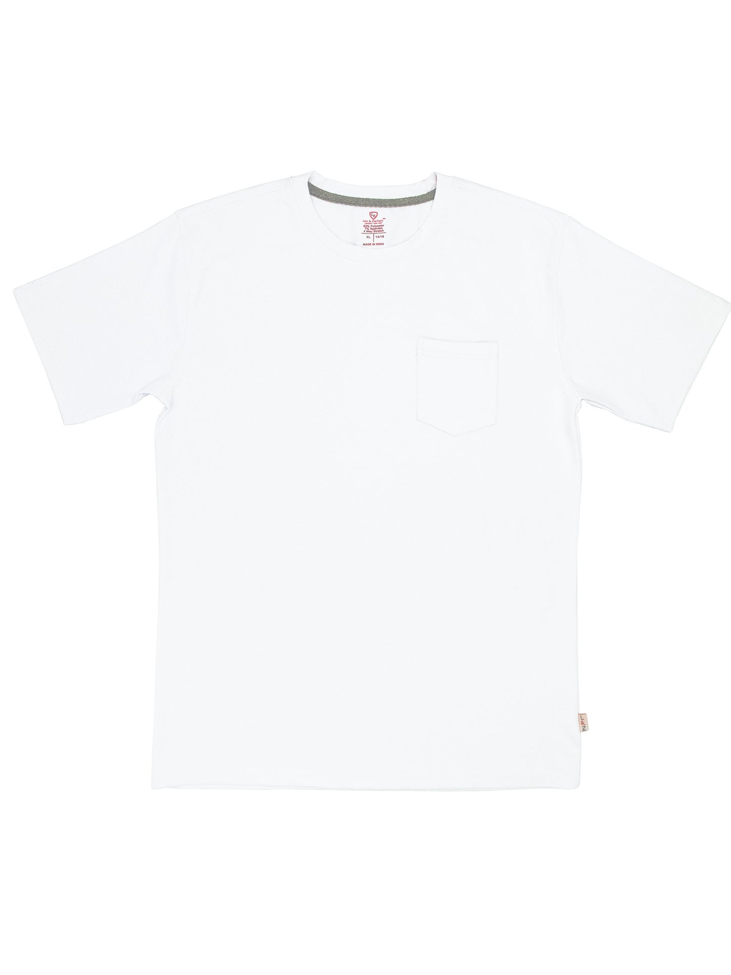 Leo & Zachary 38292 Boy's Short Sleeve Tee - Stretch - White