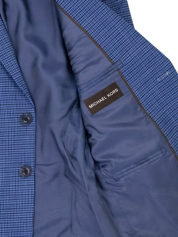 Image of Michael Kors 38382 Boy's Sport Coat - Check - Blue