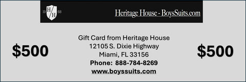 Image of Heritage House - The Boy's Suit Source - Gift Card