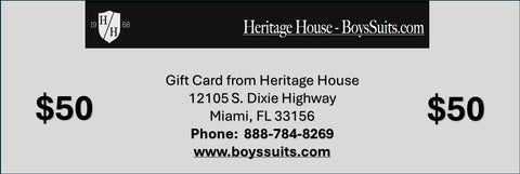 Image of Heritage House - The Boy's Suit Source - Gift Card