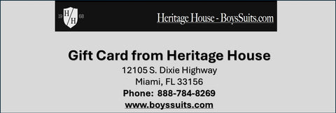 Image of Heritage House - The Boy's Suit Source - Gift Card