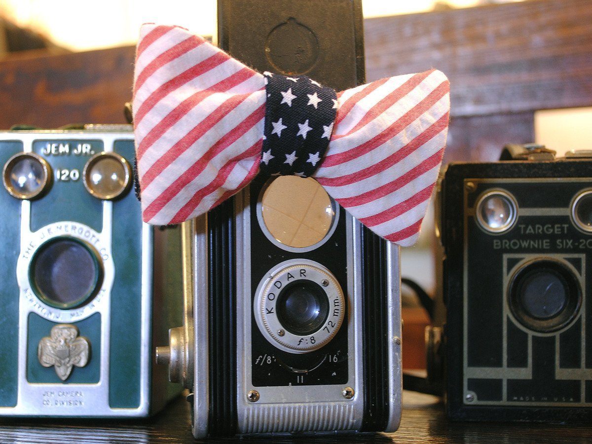 High Cotton 16393 Red/White/Blue Boy's Bowtie - Stars/Stripes - Reversible - 100% Cotton- Self Tie - Adjustable Band