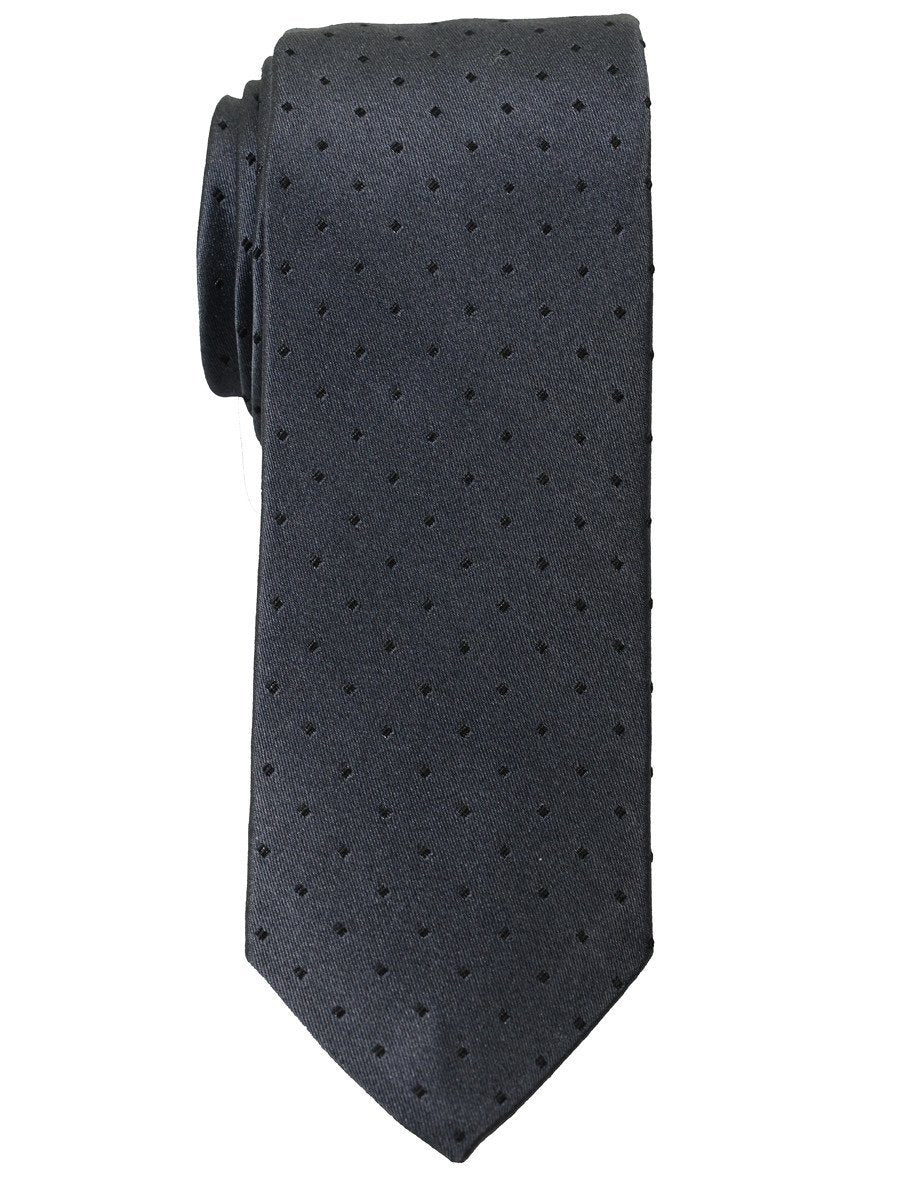 Heritage House 18803 100% Woven Silk Boy's Tie - Neat - Dark Grey/Black Boys Tie Heritage House 