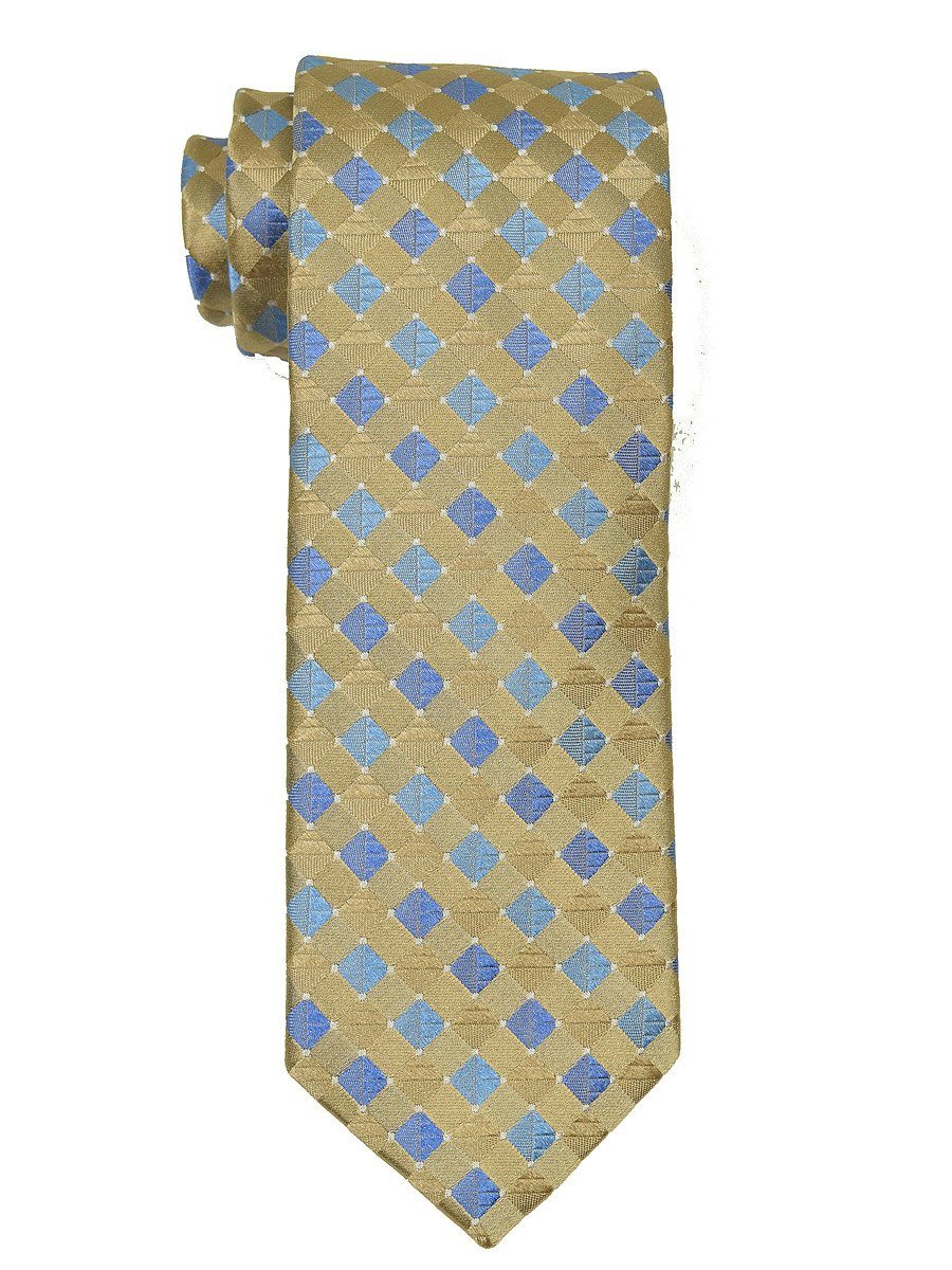 Heritage House 18837 100% Woven Silk Boy's Tie - Neat - Khaki/Blue Boys Tie Heritage House 