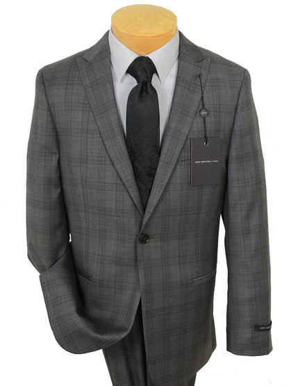 John Varvatos 19571 100% Wool Boy's 2-Piece Suit - Plaid - 1-Button Single Breasted Jacket, Plain Front Pant Boys Suit John Varvatos 