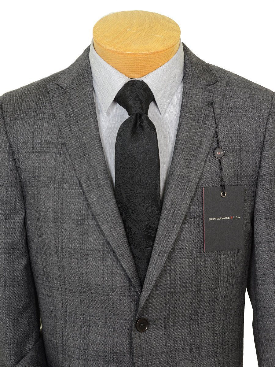 John Varvatos 19571 100% Wool Boy's 2-Piece Suit - Plaid - 1-Button Single Breasted Jacket, Plain Front Pant Boys Suit John Varvatos 