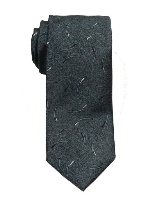 Heritage House 19745 100% Woven Silk Boy's Tie - Neat - Grey/Blue Boys Tie Heritage House 